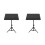 2Pcs Black Folding Projector Tripod Stand Laptop & Phone Shelf 7