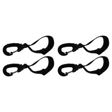 8Pcs Black Stroller Hooks with Rotatable Design for Kids Bags