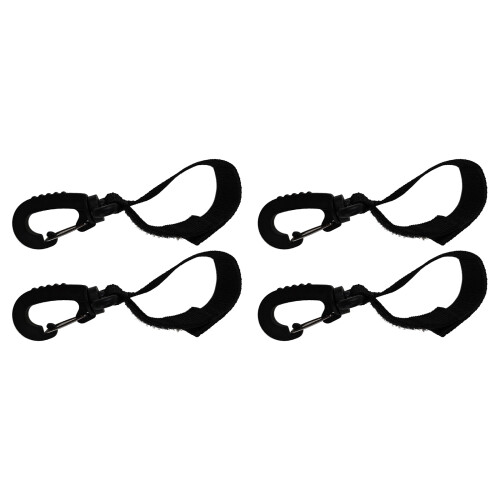 8Pcs Black Stroller Hooks with Rotatable Design for Kids Bags