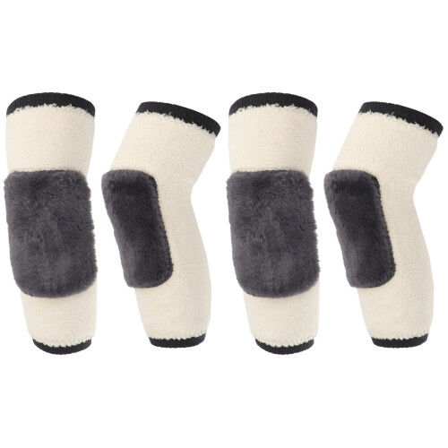 2Pairs Multi-Color Warm Fleece Lined Protective Leg Covers for Elderly 1