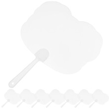 32Pcs Clear DIY Hand Fans Plastic Blank for Party Painting and Cosplay