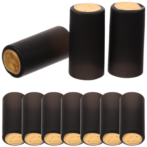 300Pcs Black PVC Shrink Wrap Capsules for Sealing 2