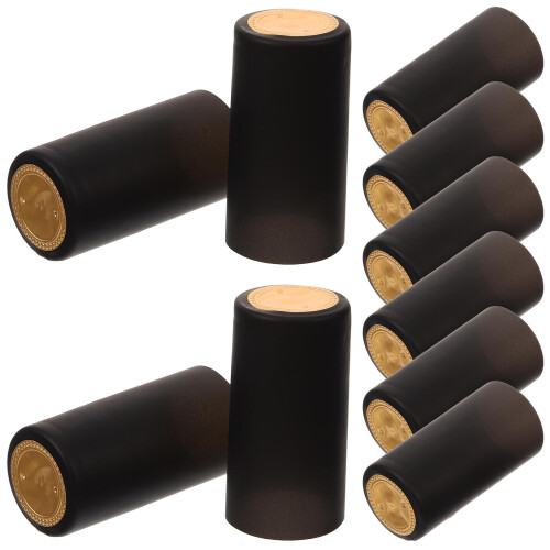 300Pcs Black PVC Shrink Wrap Capsules for Sealing 1