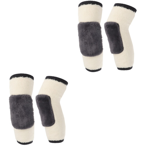 2Pairs Multi-Color Warm Fleece Lined Protective Leg Covers for Elderly 2