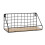 2Pcs Wall-Mounted Black Storage Rack Sturdy Iron Frame Book Holder 10