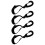 8Pcs Black Stroller Hooks with Rotatable Design for Kids Bags 2