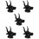 5Pcs Space-Saving Guitar Wall Mount Bull Shape Holder Black 9