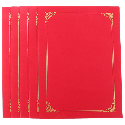 20Pièces Porte-Documents En Rouge Pour Récompenses Et Diplômes