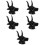 5Pcs Space-Saving Guitar Wall Mount Bull Shape Holder Black 8