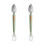 2Pcs Double Head Baby Silicone Spoons Light Green Infant Feeding Tools 4