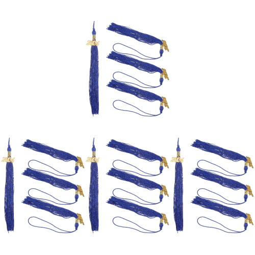 16Pcs Durable Blue Polyester Graduation Tassels for Cap Decor 2