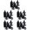 150Pcs Black Plastic Breathable Planter Inserts for Outdoor Pots 8