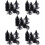 150Pcs Black Plastic Breathable Planter Inserts for Outdoor Pots 10