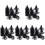 150Pcs Black Plastic Breathable Planter Inserts for Outdoor Pots 4