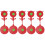 5Sets Sturdy Red Metal Rotate Target Board Outdoor Training Toy 9