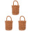 3Pcs Wall Storage Basket Plastic Chocolate for Kitchen Hanging Storage 3
