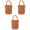3Pcs Wall Storage Basket Plastic Chocolate for Kitchen Hanging Storage 4