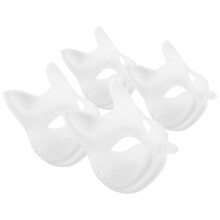 12Pcs White Blank Paper Masks DIY Masks for Kids Halloween Party