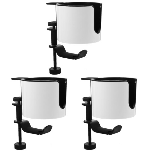 3Pièces Support Casque Porte- Rotatif Aluminium ABS 2