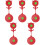 5Sets Sturdy Red Metal Rotate Target Board Outdoor Training Toy 4