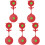 5Sets Sturdy Red Metal Rotate Target Board Outdoor Training Toy 3