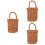 3Pcs Wall Storage Basket Plastic Chocolate for Kitchen Hanging Storage 6