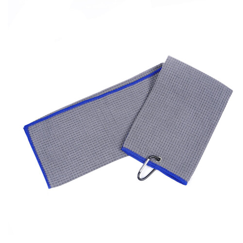 2Pcs Lightweight Black Microfiber Sports Towel with Hanging Loop