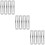 12Pcs Silver Metal Corner Braces L Shape Brackets for Shelves 9