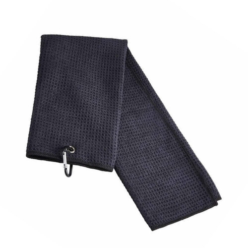 2Pcs Lightweight Black Microfiber Sports Towel with Hanging Loop 1