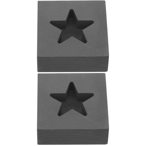 2Pcs Black Graphite Metal Casting Molds Smooth Easy-Clean Ingot Mold 2