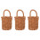 3Pcs Wall Storage Basket Plastic Chocolate for Kitchen Hanging Storage 5