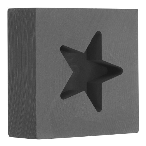 2Pcs Black Graphite Metal Casting Molds Smooth Easy-Clean Ingot Mold