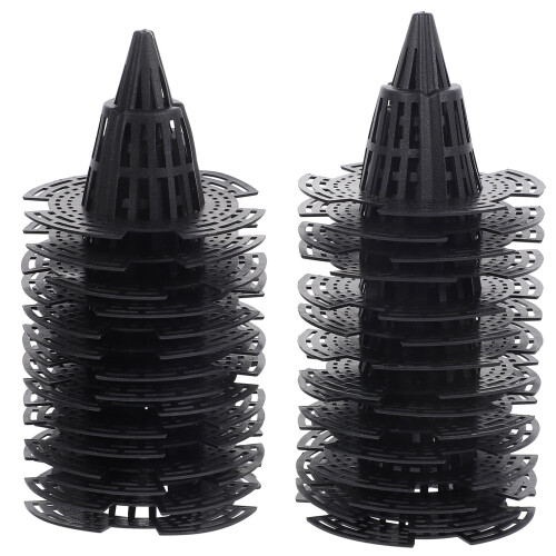 150Pcs Black Plastic Planter Inserts Mesh Pads for Bonsai Pot Drainage