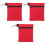 3Pcs Red Durable Nylon Golf Ball Bag Waist Pack Practical Golf Storage 3