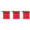 3Pcs Red Durable Nylon Golf Ball Bag Waist Pack Practical Golf Storage 4