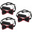 3St LED Verlichte Strik Polyester Zwart Feest Bowtie 8