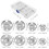 3Boxes Durable Metal Snap Buttons Craft Kit for Sewing Projects 10