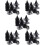 150Pcs Black Plastic Planter Inserts Mesh Pads for Bonsai Pot Drainage 9