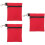 3Pcs Red Durable Nylon Golf Ball Bag Waist Pack Practical Golf Storage 7