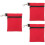 3Pcs Red Durable Nylon Golf Ball Bag Waist Pack Practical Golf Storage 6