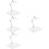 4Pcs Durable White Plastic Action Figure Display Stand Holder 8