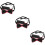 3St LED Verlichte Strik Polyester Zwart Feest Bowtie 10