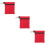 3Pcs Red Durable Nylon Golf Ball Bag Waist Pack Practical Golf Storage 9