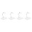 4Pcs Durable White Plastic Action Figure Display Stand Holder 5