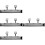 4Pcs Black Resin 1:64 Racing Car Tail Wing Decorative Props 8