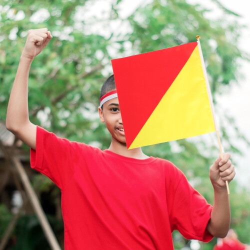 10Pcs Outdoor Handheld Commanding Signal Flags Polyester 1