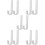 10Pcs Silver Iron Bunk Bed Ladder Hooks Heavy Duty L Shaped Brackets 10