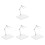 4Pcs Durable White Plastic Action Figure Display Stand Holder 4