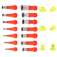 3Sets Durable Caulking Nozzle Finisher Kit Red Plastic Stainless Steel