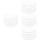 20Pcs White Fabric Foldable Handheld Fans Lightweight Party Accessory 7
